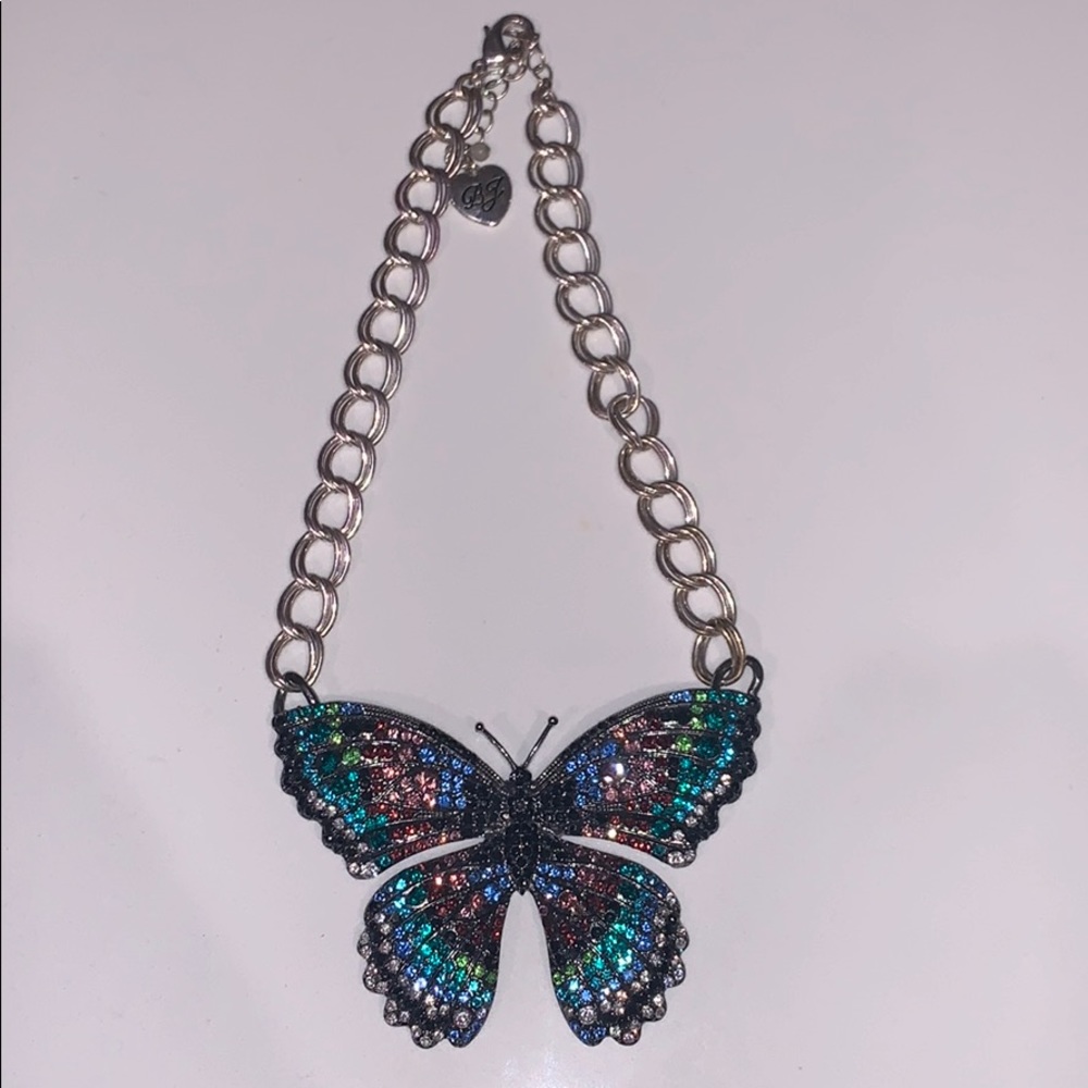 Betsy Johnson butterfly necklace